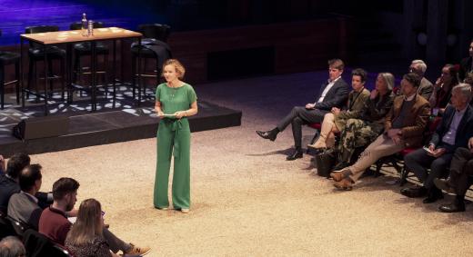 Margon Tuinstra tijdens het slotevent VIPP GGZ